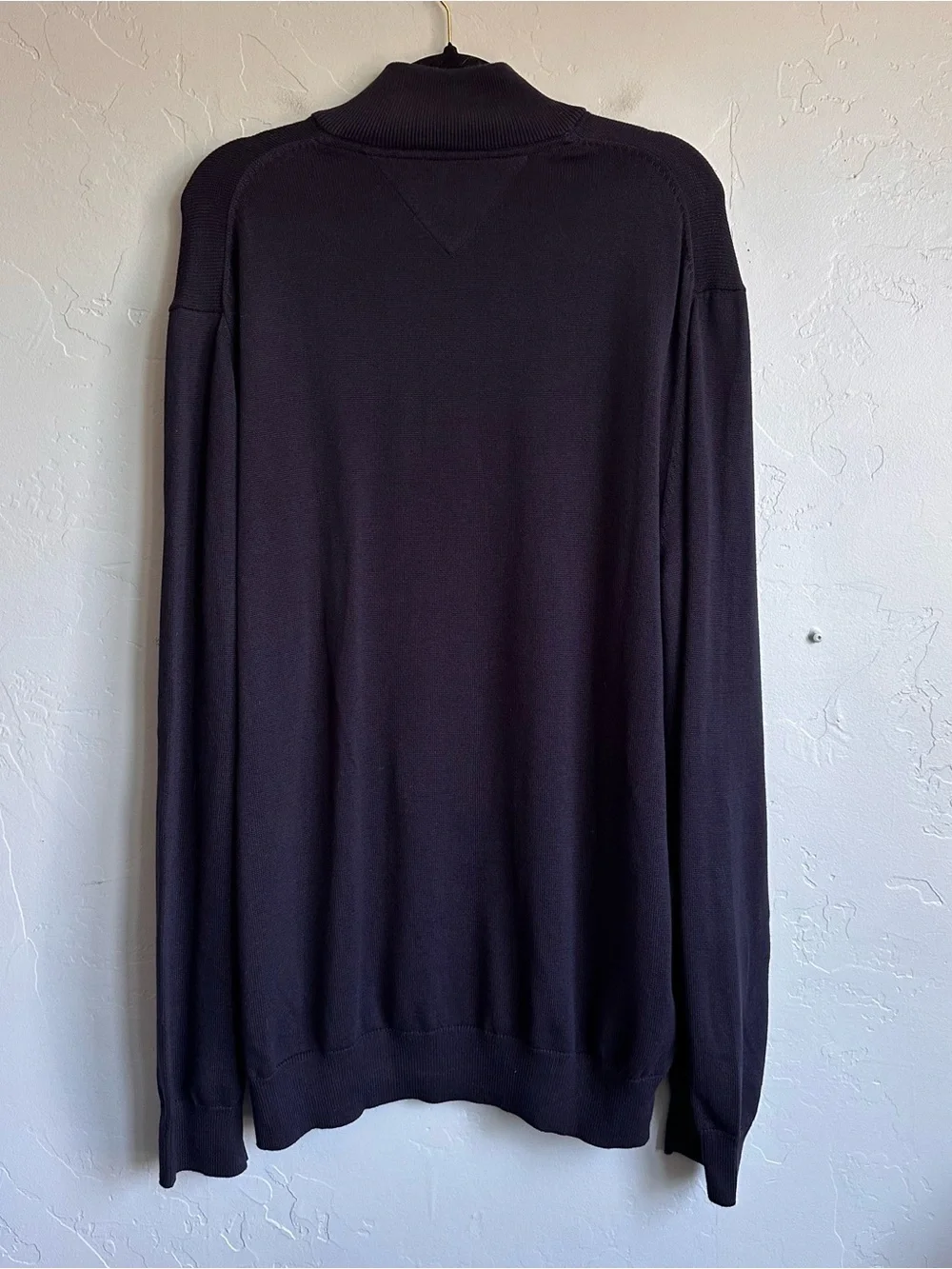 Tommy Hilfiger Men's Navy 1/4 Zip Sweater XXL Classic Preppy Heritage Coastal